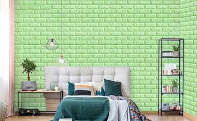 China Strong Stickiness 3D Vinyl Brick Foam Wallpaper For Wall Decoration for sale