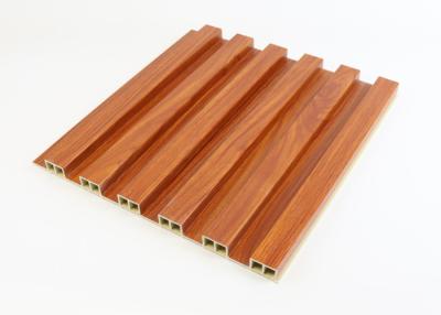 China Wood Grain Louver Wpc Wall Panel 195 * 25 * 2900mm Waterproof For Interior Decoration for sale