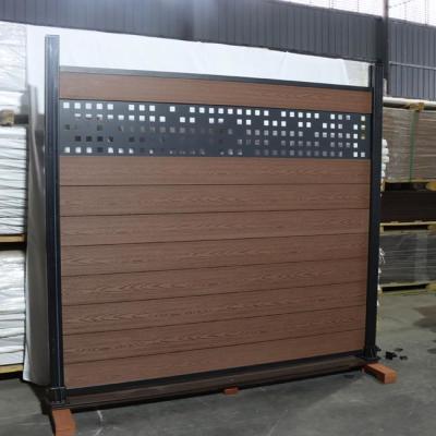 China Wood Plastic Composite Wpc Fence Panels Waterproof Outdoor 180 * 25mm for sale