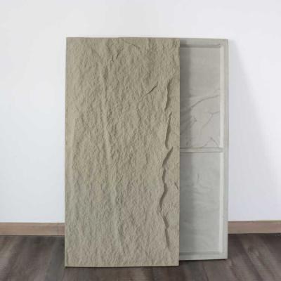 China Home Decoration PU Cultural Stone Panel Dark Grey Simulation Polyurethane 5cm for sale