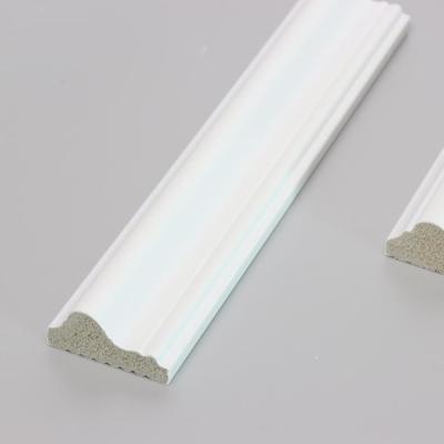 China White Decorative Skirting Tile Baseboard Primed Moulding With Led Light for sale