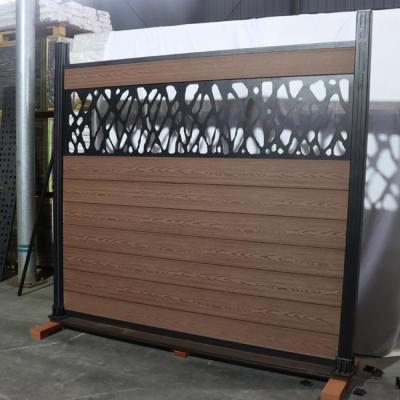 China Easy Installation Wpc Fence Panels 1.8m * 1.8m Co Extrusion Exterior Boards Te koop