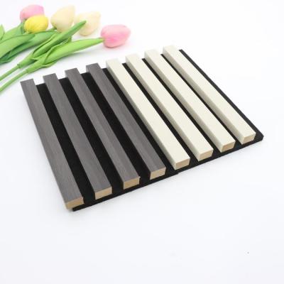 China Wood Veneer Luxury Acoustic Panels Fabric Wooden Grooved Fluted for sale