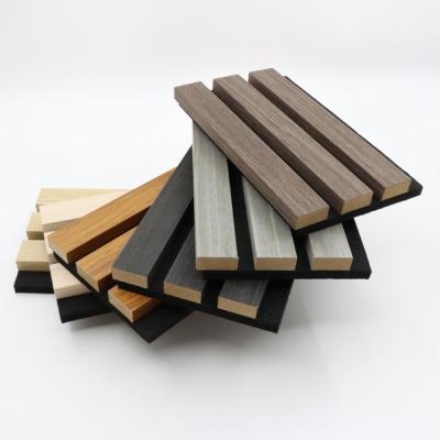 China Polyester Fiber Wpc Acoustic Wall Panels Ecofriendly Wood Veneer à venda