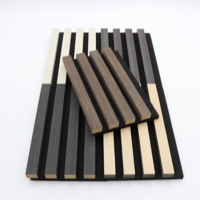 China Custom Acoustic Wall Panel Board 100% Polyester+MDF With Veneer Soundproofing for sale