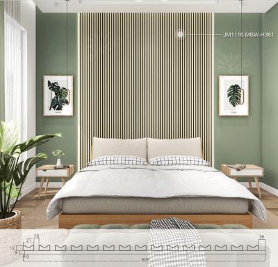 China sonsill Panel de pared Akoestische Panelen Panel de listones de madera para el hogar en venta