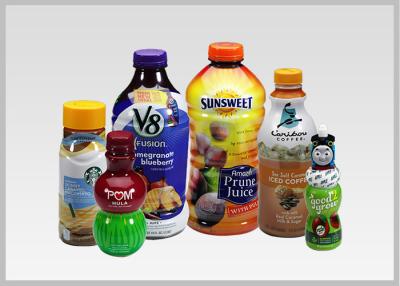 China PET Drink Bottle Labels , Recyclable Heat Shrink Wrapping Film For Packaging 30mic To 50mic Thickness for sale