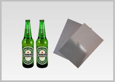 China Papel metálico de prata lavável com etiqueta material holográfica da garrafa de cerveja da polpa de madeira do laser em 70gsm à venda