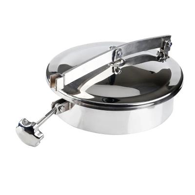 China Food Grade SS304/316L Sanitary Stainless Steel Circular Elliptic Manway Cover for Beverage Processing for sale