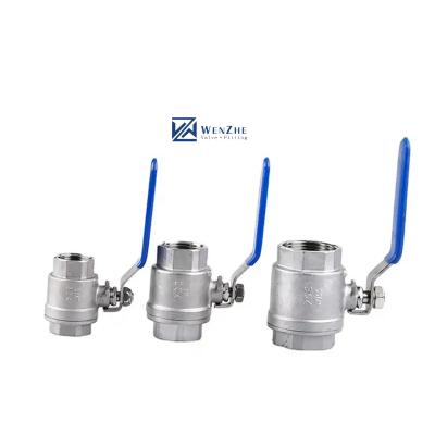 China Female Thread Stainless Steel Ball Valve For Water 3A DIN NPT BSPT BSPP 1/2 Silver for sale