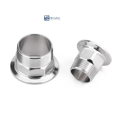 China Sanitary Stainless Steel SS304/SS316L Tri Clamp Hex Nipple Thread Ferrule for sale