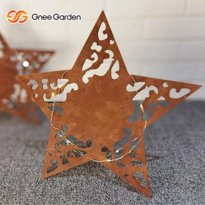 China Customizable ASTM Corten Steel Metal Garden Ornaments Laser Cutting Crafts for sale