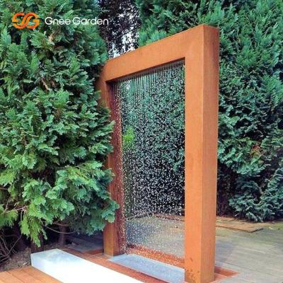 China 3mm Thick Decorative Rustic Corten Steel Water Wall Durable for sale