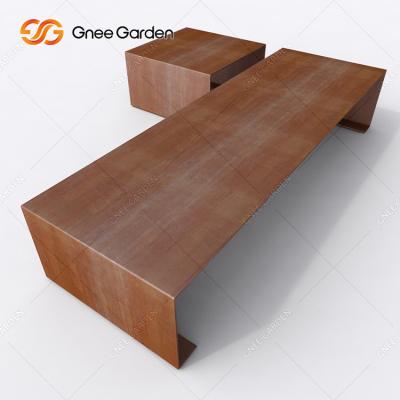 China 1.5mm Thickness Outdoor Metal Furniture Outdoor Steel Bench Corten Steel for sale
