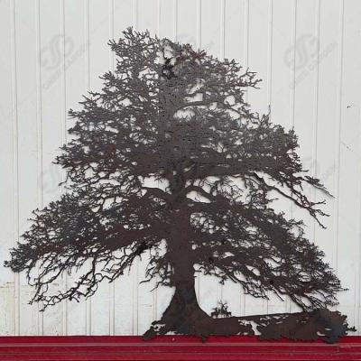 Cina Scultura d'acciaio a forma di di Corten dell'albero personalizzabile per la decorazione del parco in vendita