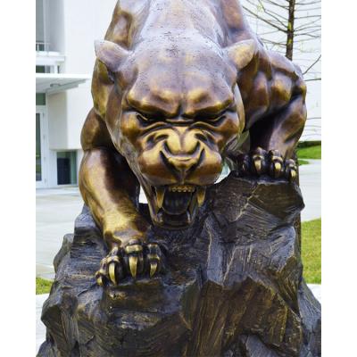 China Black Jaguar Outdoor Bronze Sculpture Bronze 8mm Thickness for sale