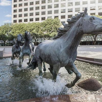Китай Скульптура SGS стандартная H140cm на открытом воздухе бронзовая, бронзовая статуя сада лошади продается