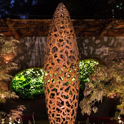 China Western Style Curved Corten Steel Sculpture In 220cm Height for sale