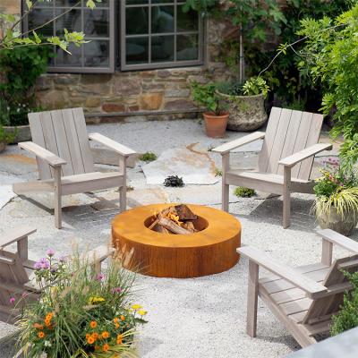 China Decprative Round Wood Burning Corten Steel Fire Pit Bowl 70cm for sale