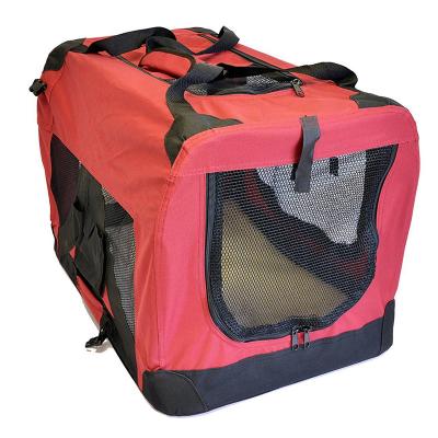 China Red 28in Foldable Pet Carrier 20in Cat Travel Bag Airline for sale