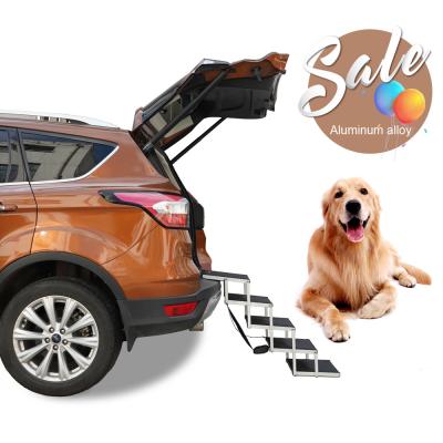 China 40in 30in Dog Car Steps Ramp Outdoor 5 Step Dog Stairs for sale