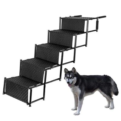 China 100cm Non Slip Stairs For Dogs PVC Plastic Folding Dog Steps for sale