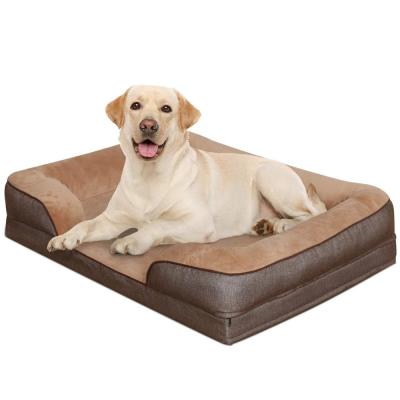 China TPU 35in Gel Memory Foam Dog Bed 7 Inch Thick Orthopedic Dog Bed for sale