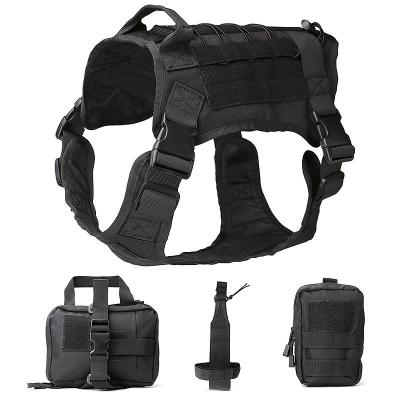 China SGS 25cm Lightweight Dog Training Vest 1000D Nylon With Detachable Pouches for sale