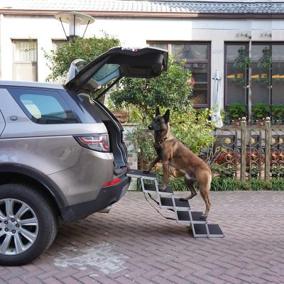 China 85cm SUVs Dog Car Step Stairs Foldable Anti Slip Collapsible for sale