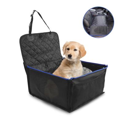 China Waterproof Dog Car Booster Seat Pet Front Protector Seat with Non-slip Bottom Storage Pocket and removable and washable for sale