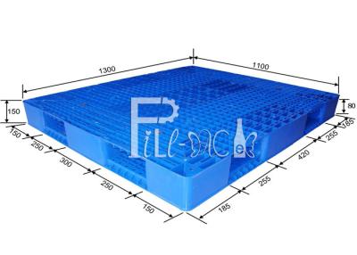 China Double Sides HDPE Large Gallon Water Recycled Plastic Pallets Stackable Reversible for sale
