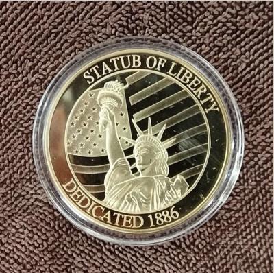 China Gold and silver Souvenir coin statue of liberty tourism souvenir for sale