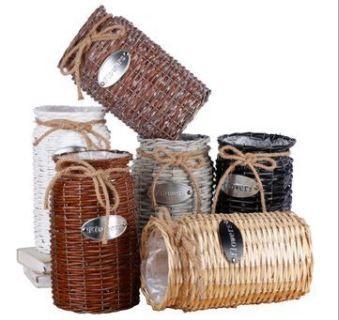 China Creative Rattan Hand Made Vase Basket for sale