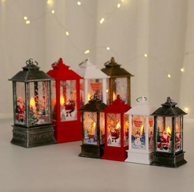 China Christmas Flame Wind Lamp Santa Claus Decoration Lantern for sale