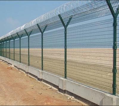 China Rot Proof Airport Perimeter Fencing Galvanized 2.4m Height High Safety for sale