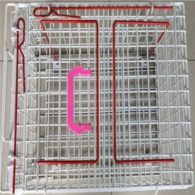 Chine Rustproof Wire Mesh Container Galvanized Wire Rabbit Cages 52*32*40cm à vendre