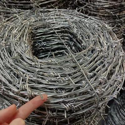 Китай 2.8mm~1.8mm Prison Barb Wire Fence Hot Dipped Galvanized Barbed Wire anti oxidation продается