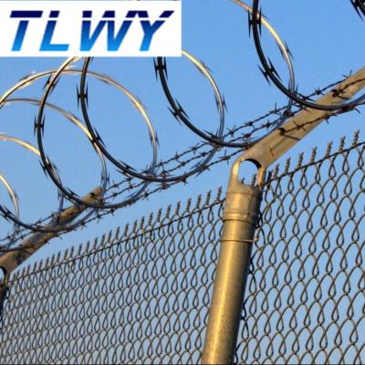 China Iso9001 Certificated 0.5mm Concertina Barbed Wire Galvanized Military for sale