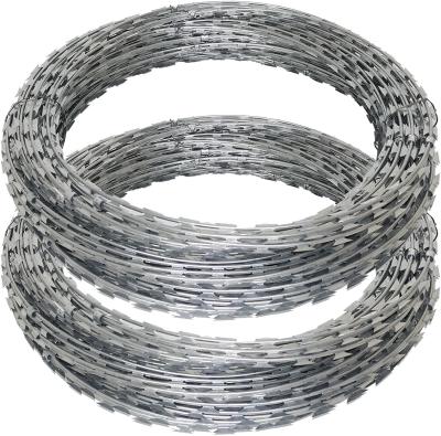 China 0.4mm-0.6mm PVC Coated Barbed Wire Anti Climb Heat Treated for sale