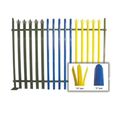 China 100*100mm 80*80mm Metal Palisade Fencing PVC Coated Garden Fence OEM ODM for sale