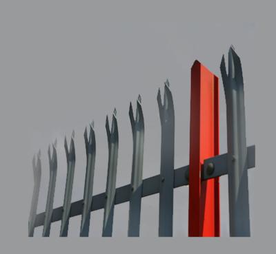 Chine Le PVC a enduit la palissade en métal clôturant la barrière de jardin de modèle du modèle D de W à vendre