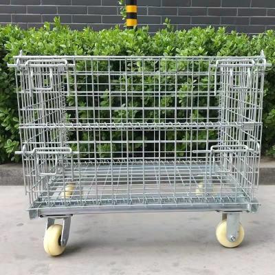 China OEM ODM Metal Collapsible Wire Mesh Containers Zinc Plated for sale
