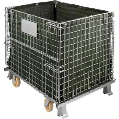 China TLSW Industrial Foldable Wire Mesh Containers Capactity 1000kg for sale