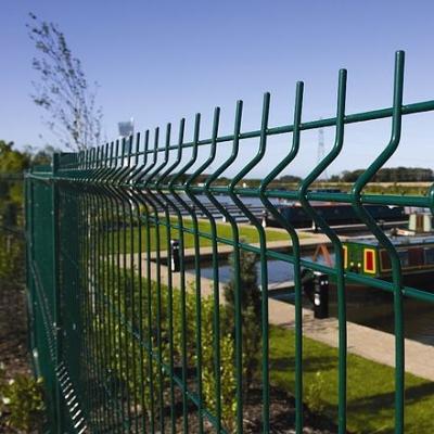 China Galvanized Steel 3D Curved Security Welded Fence Panels 50x200mm 50x150mm for sale