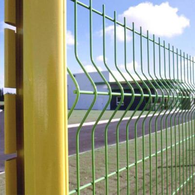 China Yellow 3D Wire Mesh Fence ISO9001 Welded Wire Mesh Garden Fence for sale