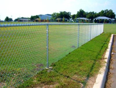 China 16Ga To 8Ga 60mm Heavy Duty Steel Chain Link Fence Electro Galvanized for sale