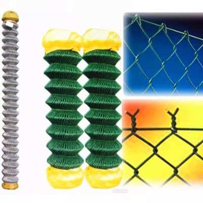 China 10 Gauge Chain Link Mesh Fencing 50*50mm 75*75mm Diamond Mesh Wire Fencing for sale