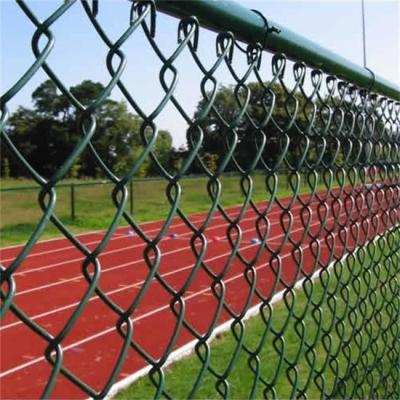 China Galvanised Line Post Pvc Coated Chain Link Fence Roll 4mm Diameter 6ft for sale