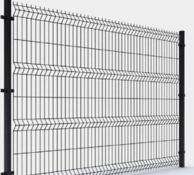 China RAL 9005 Black Curved 3D Welded Wire Mesh Fence BWG 2.0MM-6.5MM for sale