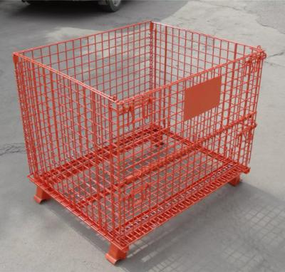 China 50*50mm Hole Steel Stackable Mesh Pallet Cages SZ-SWS-A-1 for sale